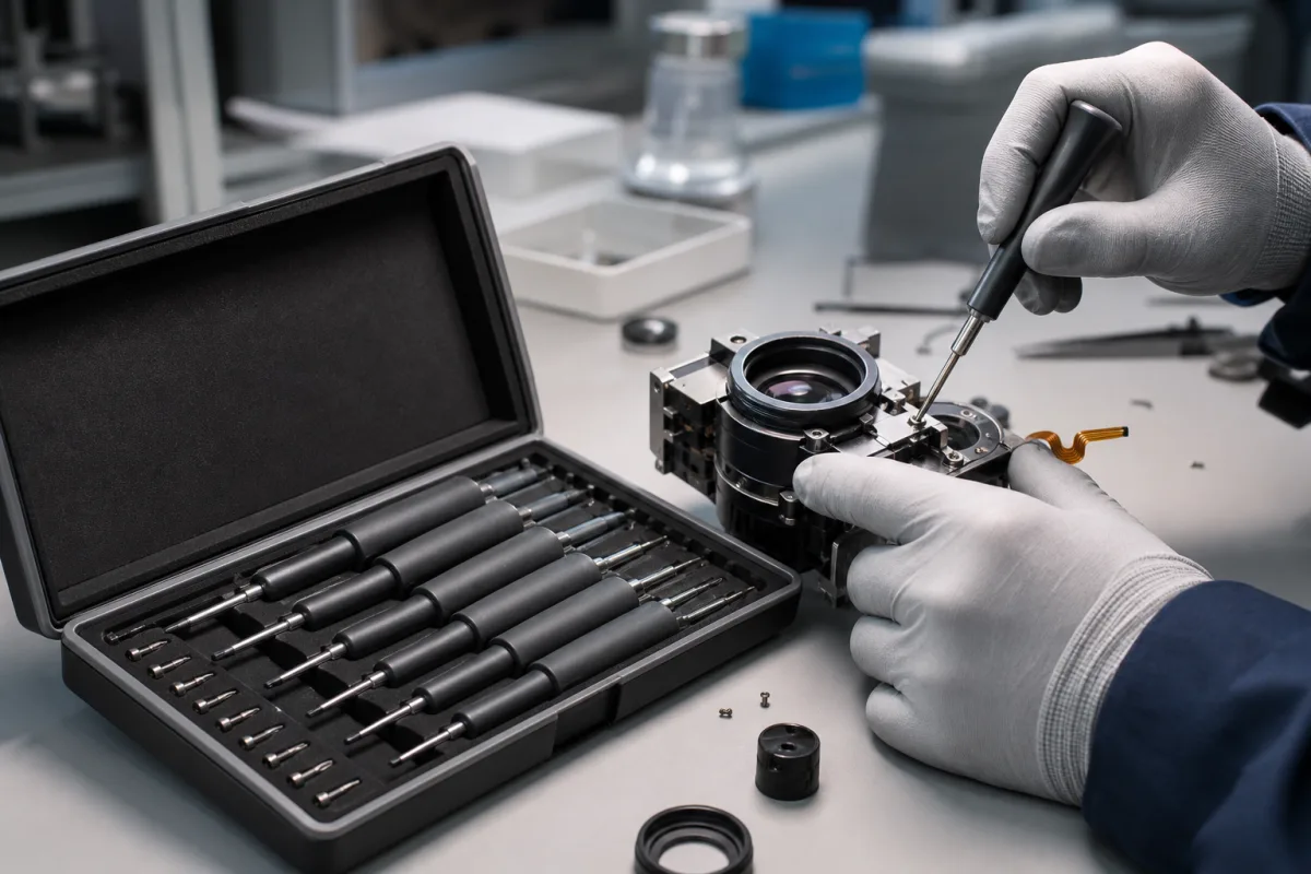 Precision Screwdriver Set in a manufacturing environment