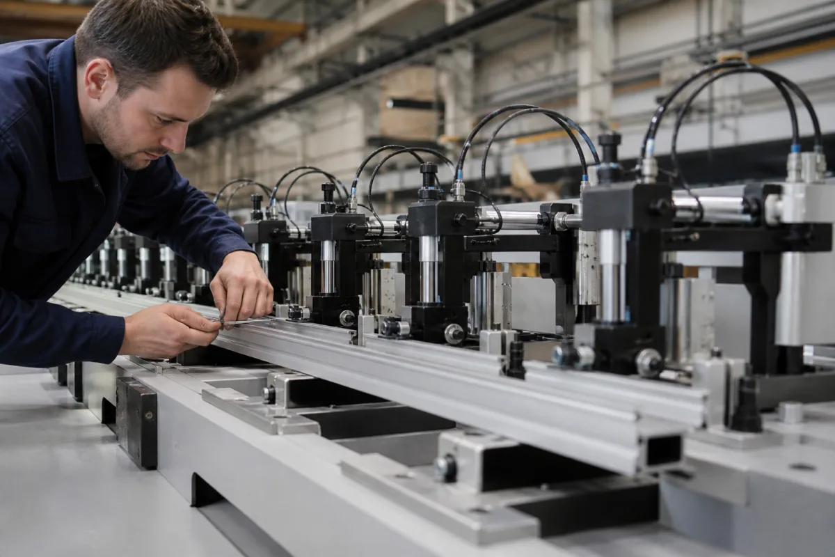 Profilspannsystem in einer industriellen Fertigungsumgebung