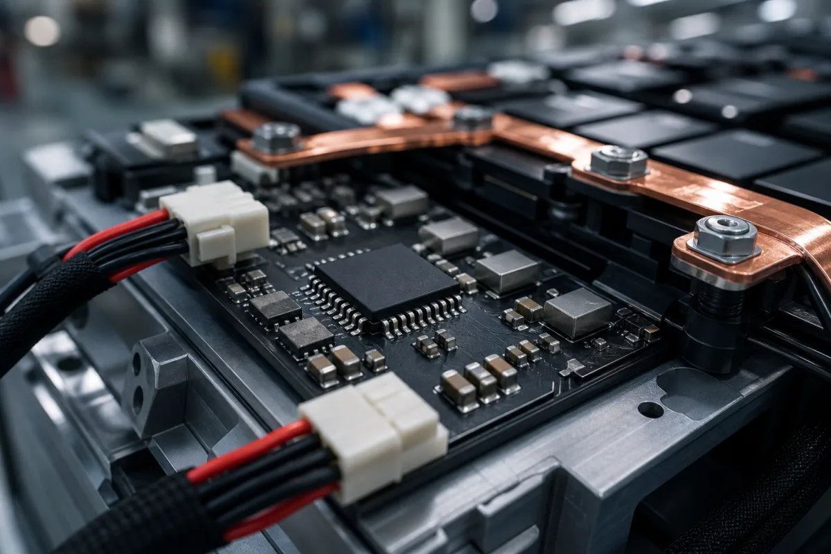 Protection IC / Analog Front-End (AFE) in a manufacturing environment