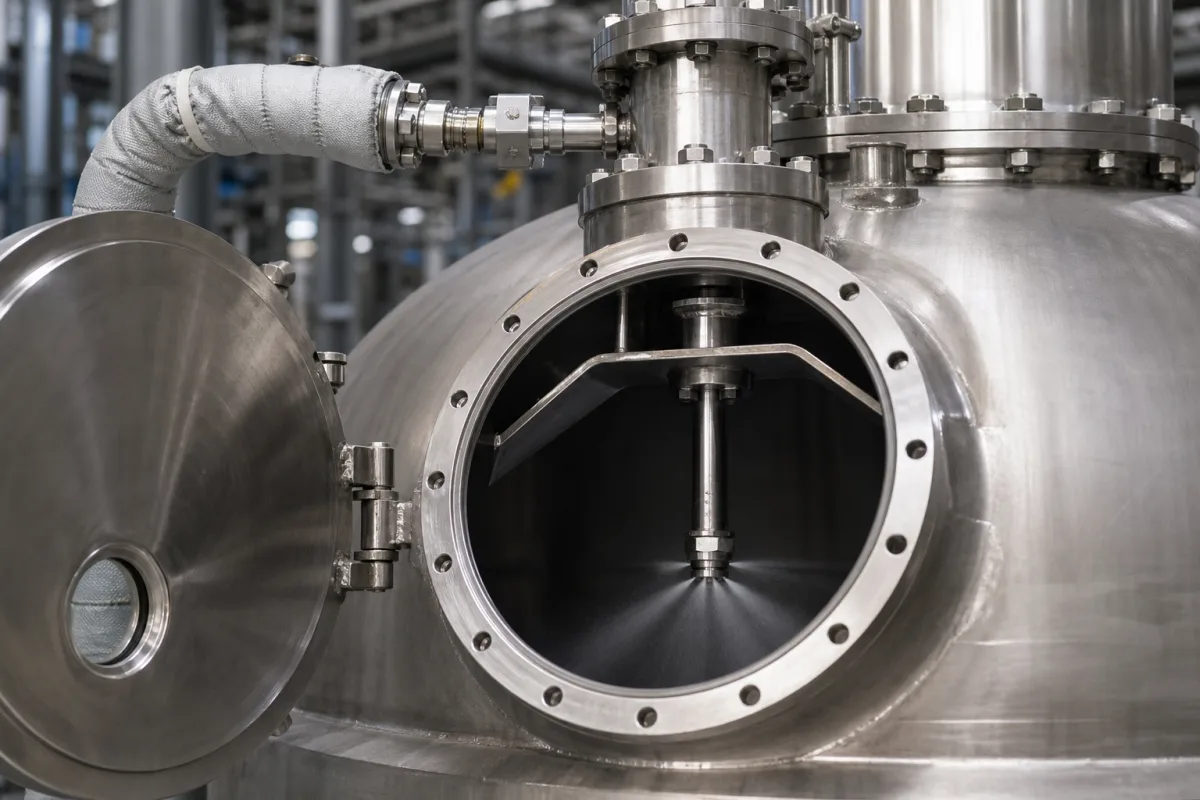 Quench-Düse / Injektor in einer industriellen Fertigungsumgebung