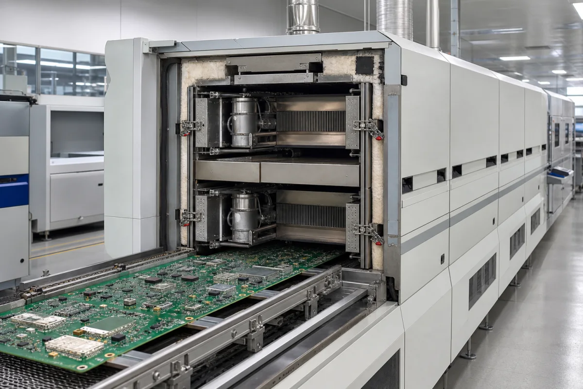 Reflow-Ofenmodul in einer industriellen Fertigungsumgebung