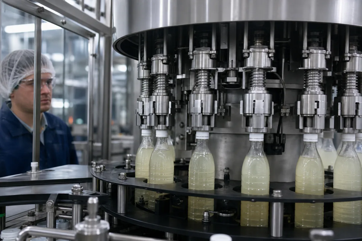 Rotations-Verschließkopf in einer industriellen Fertigungsumgebung