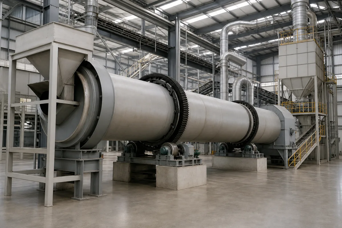 Drehrohrtrommel-Granulator für Mehrnährstoffdünger in einer industriellen Fertigungsumgebung