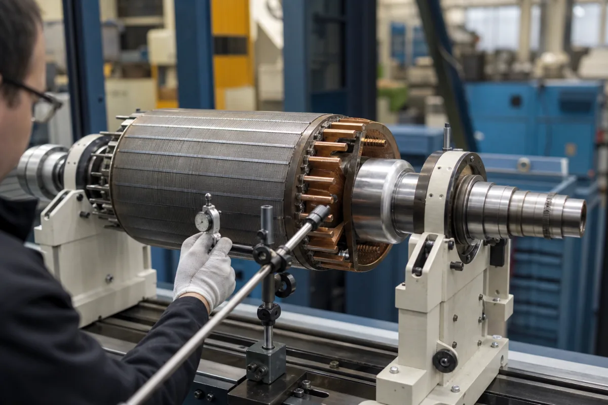 Rotorbau in einer industriellen Fertigungsumgebung
