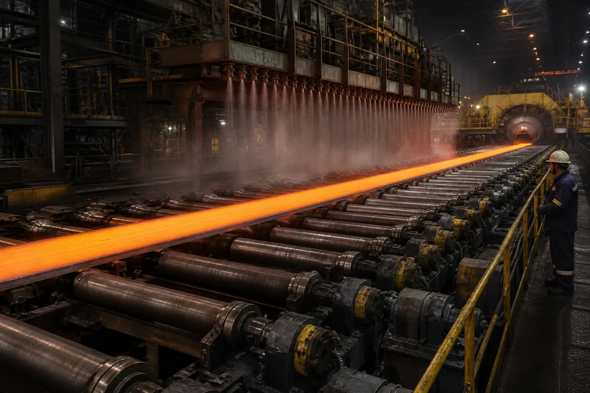 Ablauftisch in einer industriellen Fertigungsumgebung