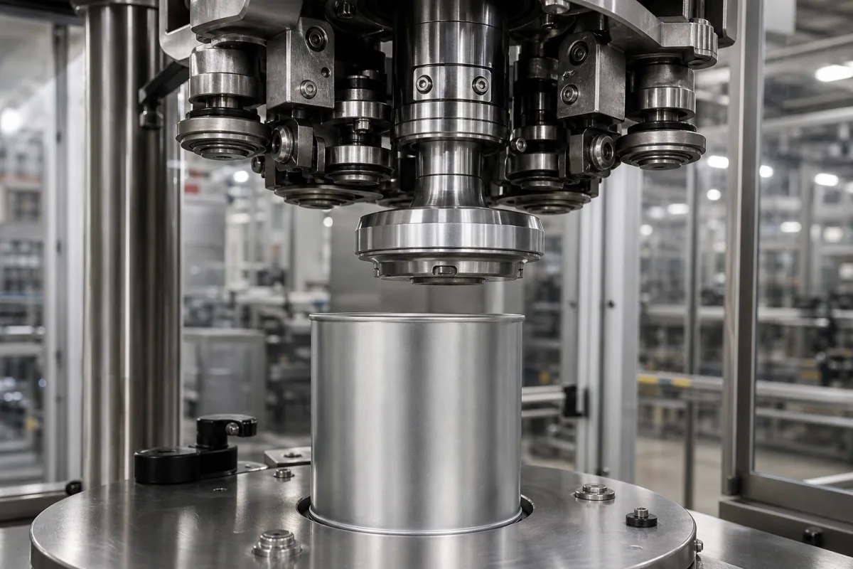 Siegelkopf / Crimpdorn in einer industriellen Fertigungsumgebung