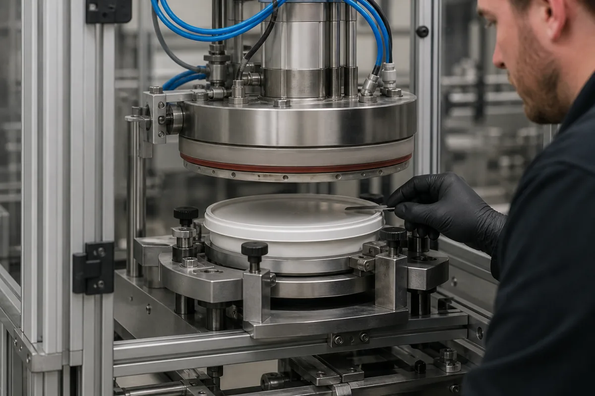 Dichtkopf in einer industriellen Fertigungsumgebung