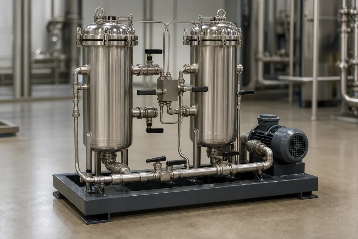 Sekundärfilter (mittlere Partikel) in einer industriellen Fertigungsumgebung