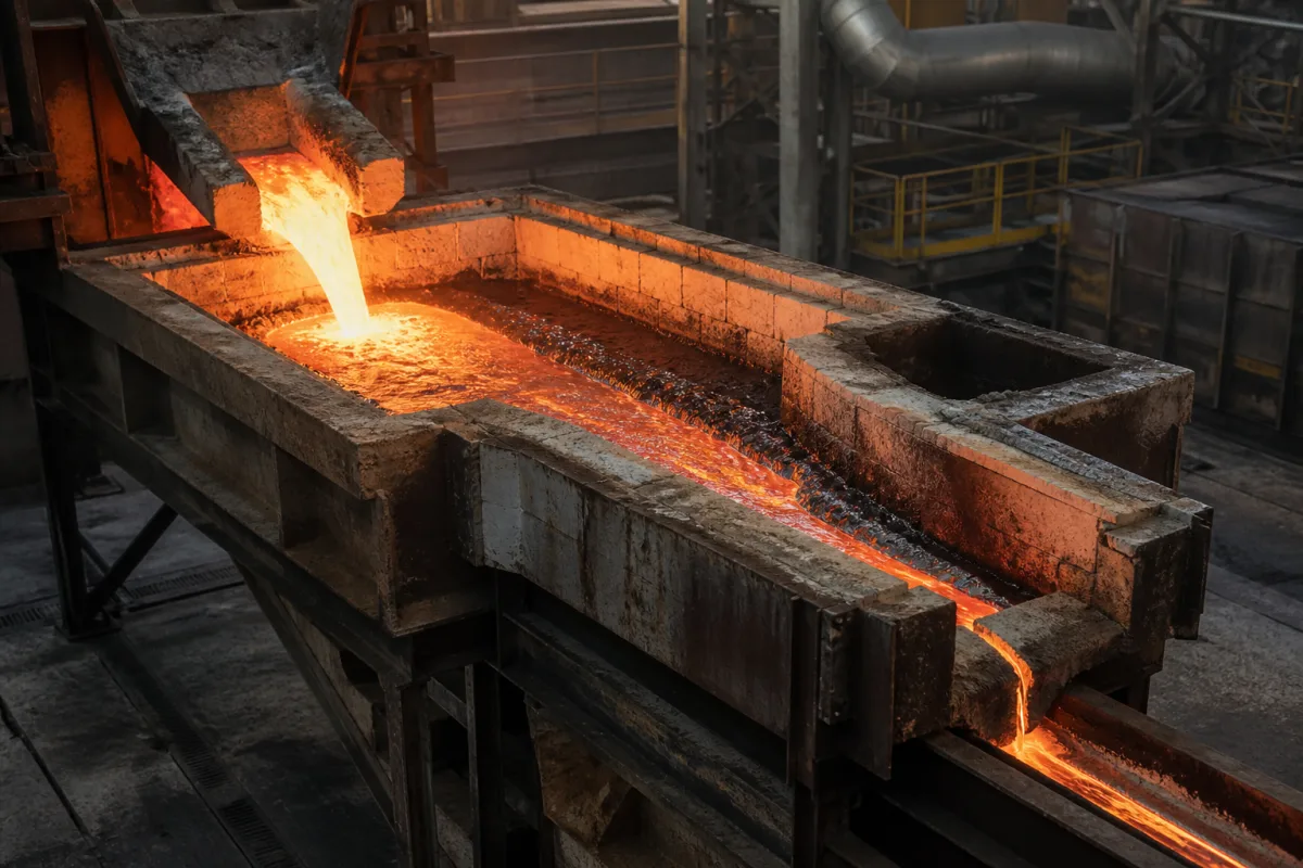 Trennkammer / Rinne in einer industriellen Fertigungsumgebung