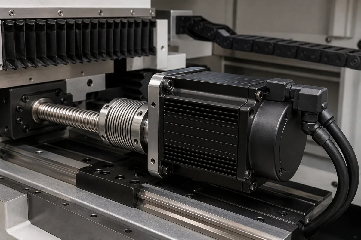 Servomotor in einer industriellen Fertigungsumgebung