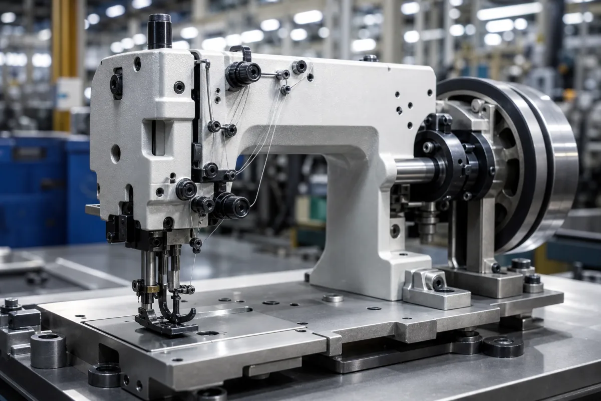 Nähkopf-Baugruppe in einer industriellen Fertigungsumgebung