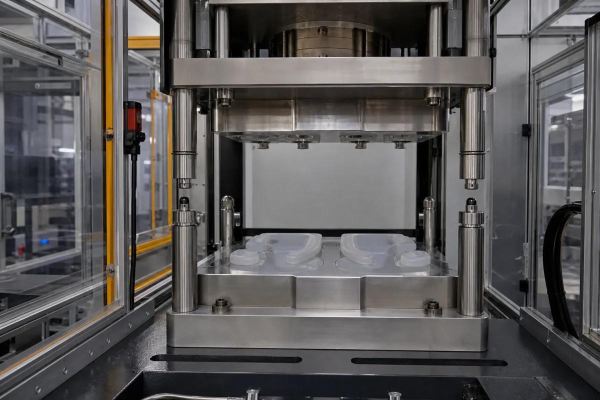 Silikon-Formstation in einer industriellen Fertigungsumgebung