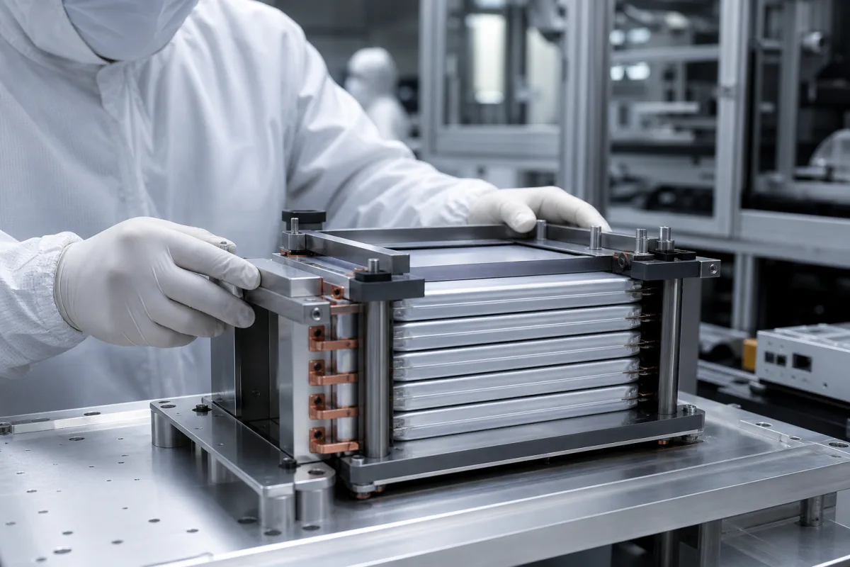 Solid-State Cell Module in a manufacturing environment
