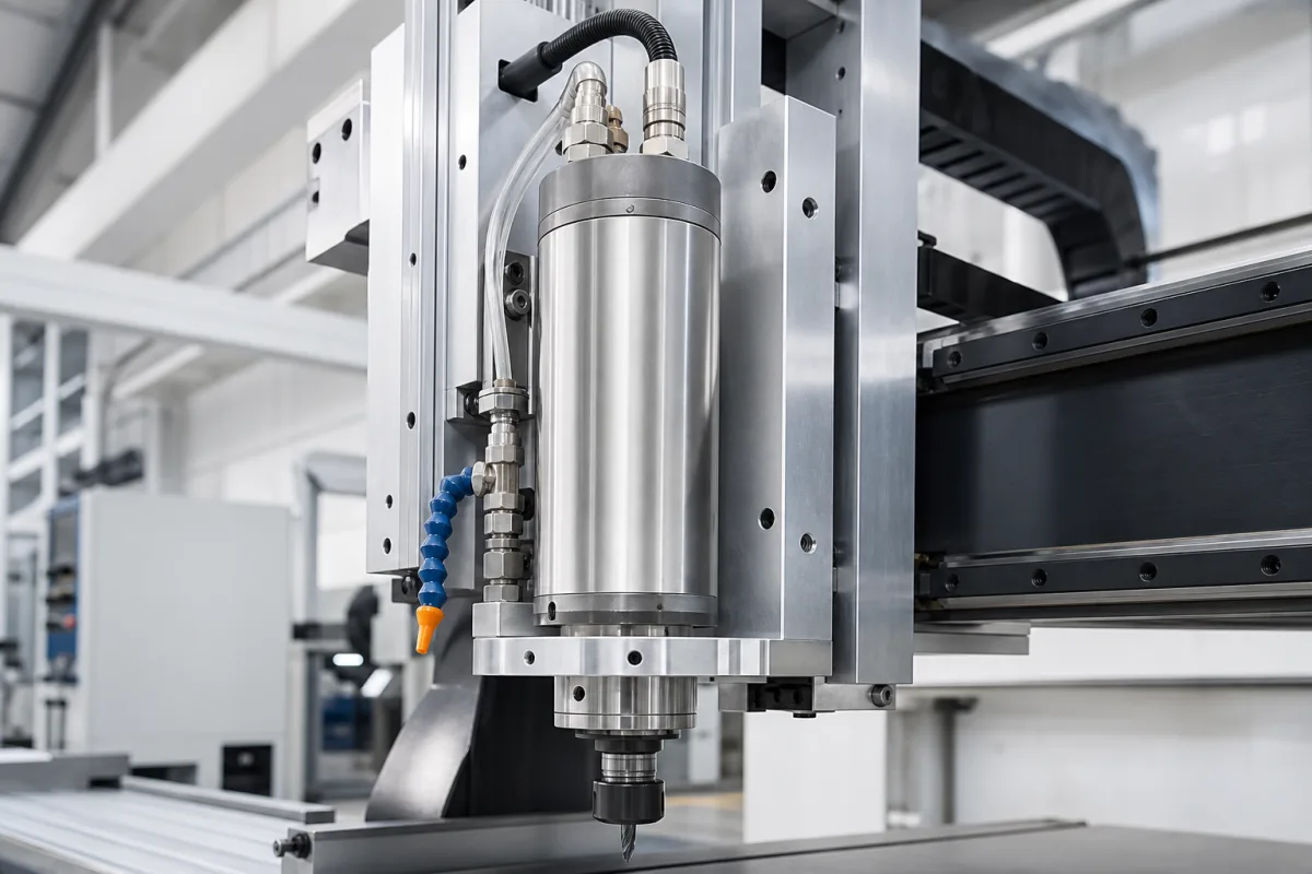 Spindelmotor in einer industriellen Fertigungsumgebung