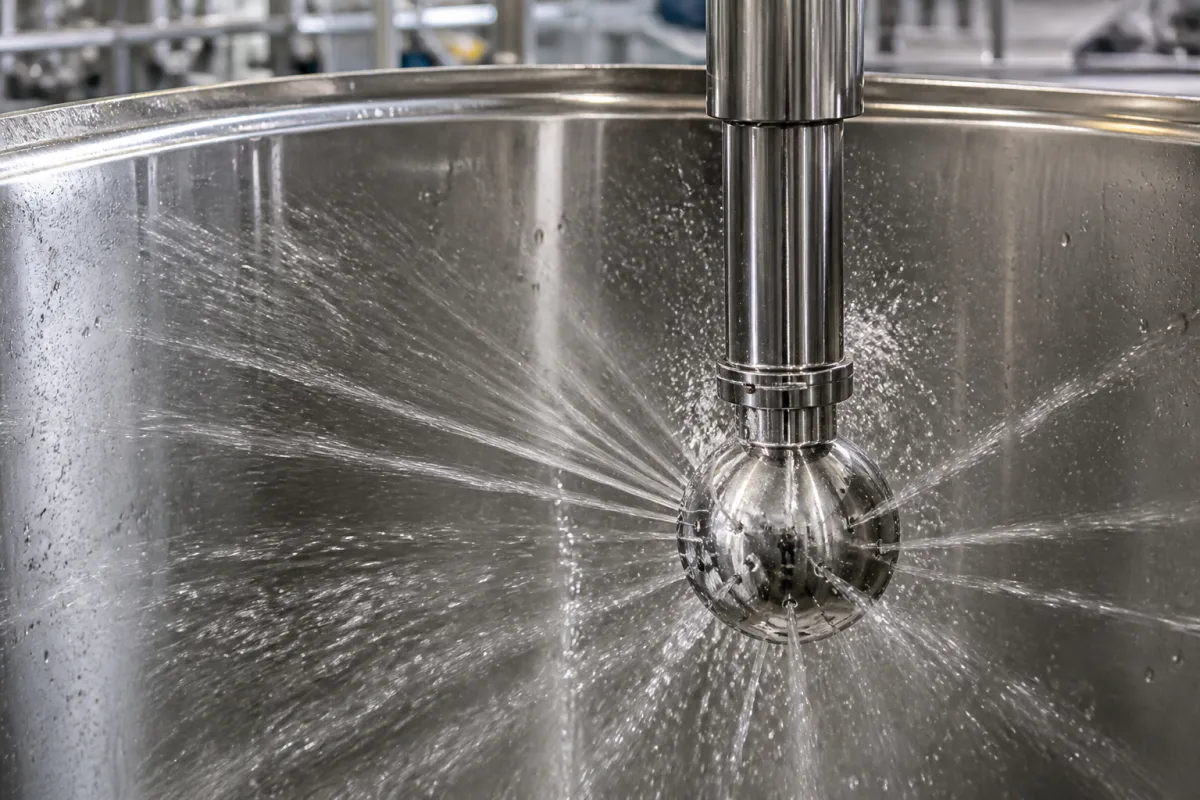 Spray Ball / Device in a manufacturing environment