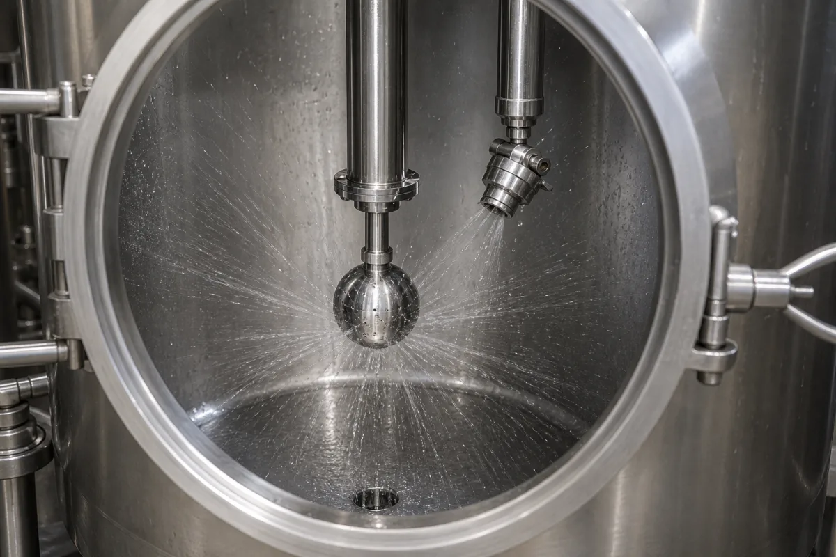 Spray Balls/Nozzles in a manufacturing environment