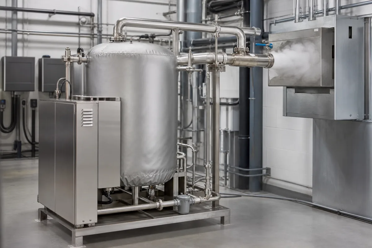 Dampferzeuger oder Wasserzerstäuber in einer industriellen Fertigungsumgebung