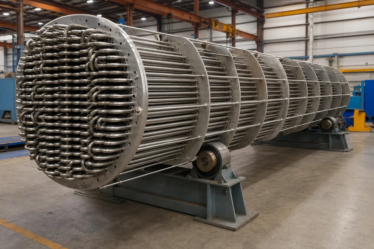 Steam Generator Tube Bundle Assembly in a manufacturing environment