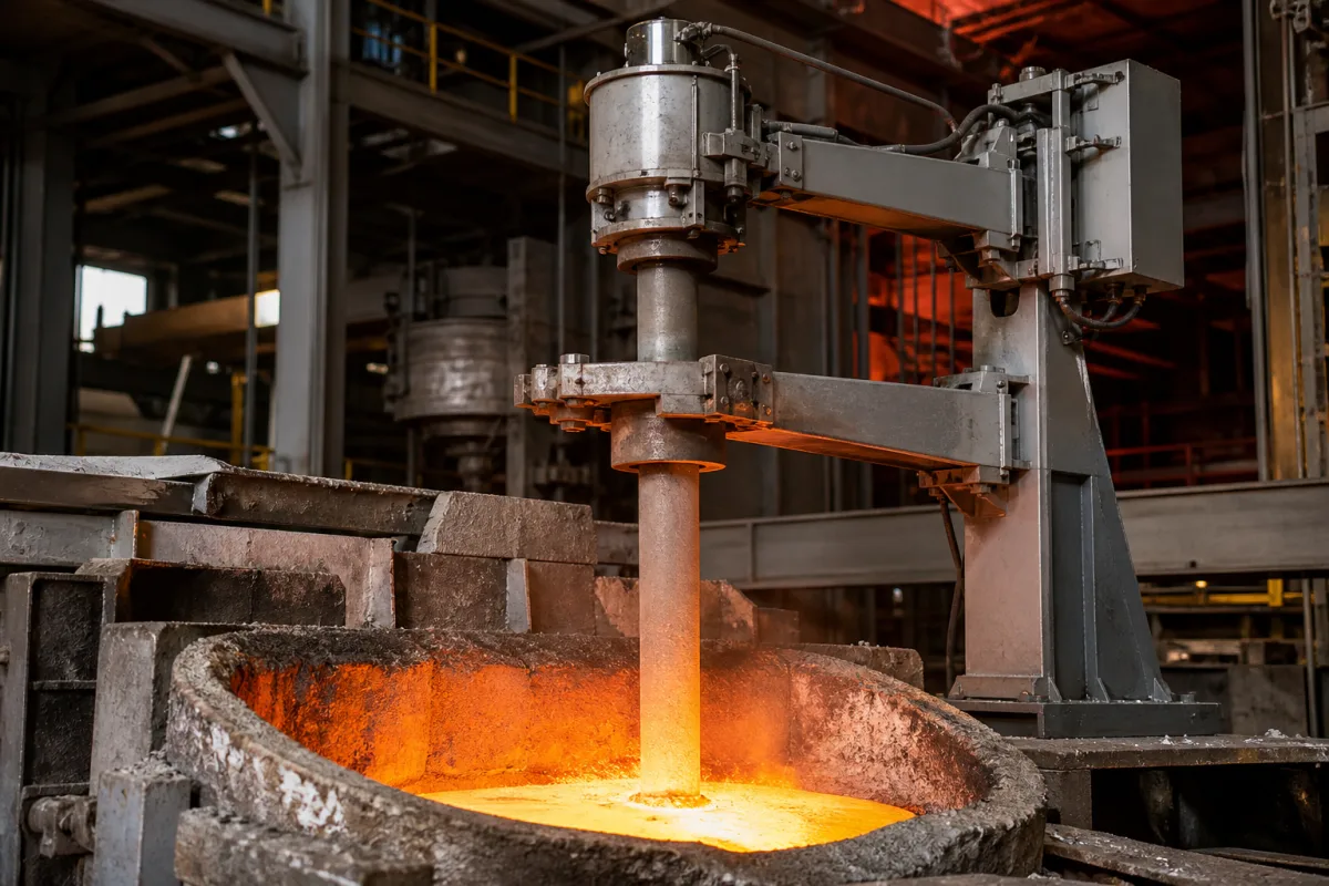 Stopfenstange (Stopfenstangen-System) in einer industriellen Fertigungsumgebung