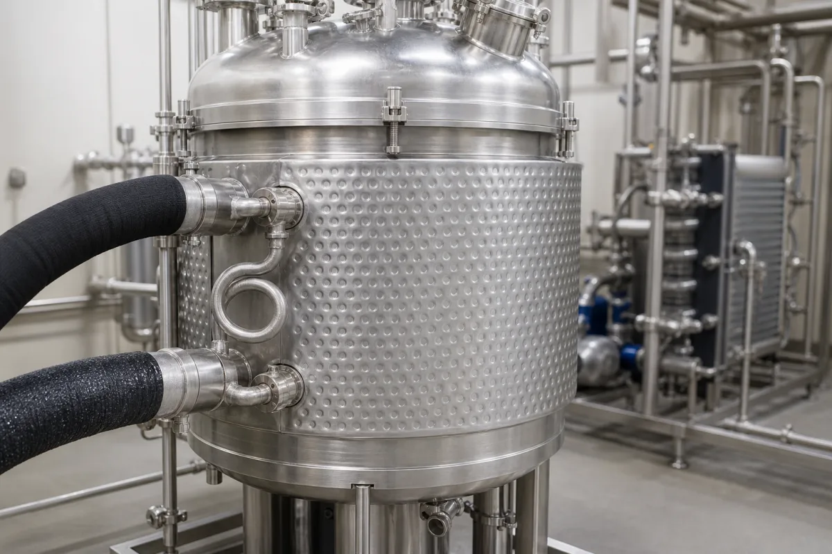 Temperiermantel in einer industriellen Fertigungsumgebung
