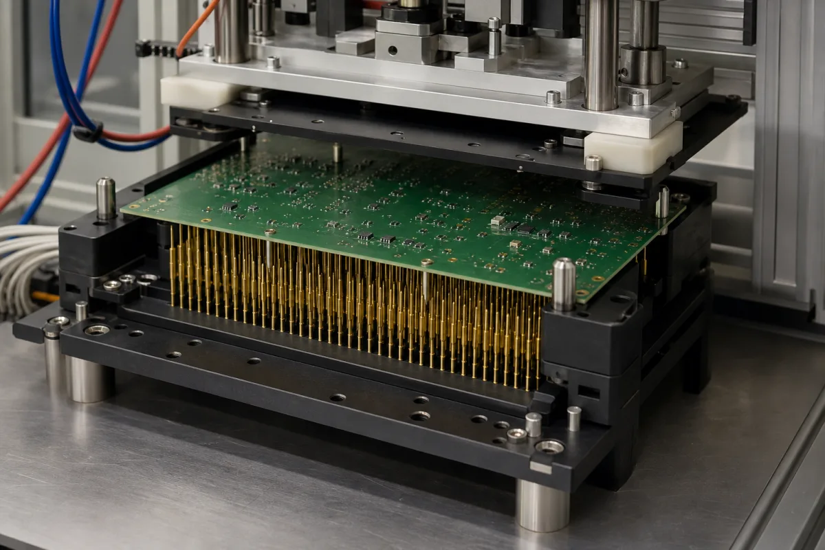 Testsonde-Array in einer industriellen Fertigungsumgebung