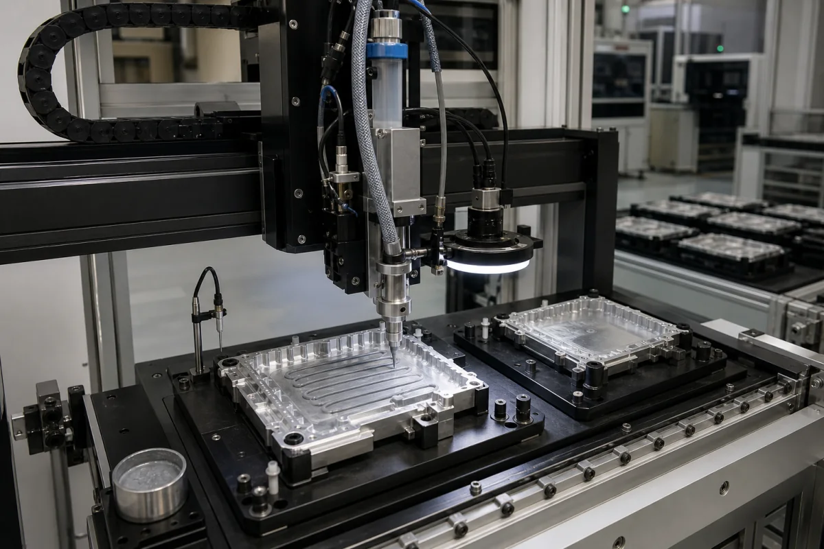 Thermal Paste Dispenser in a manufacturing environment