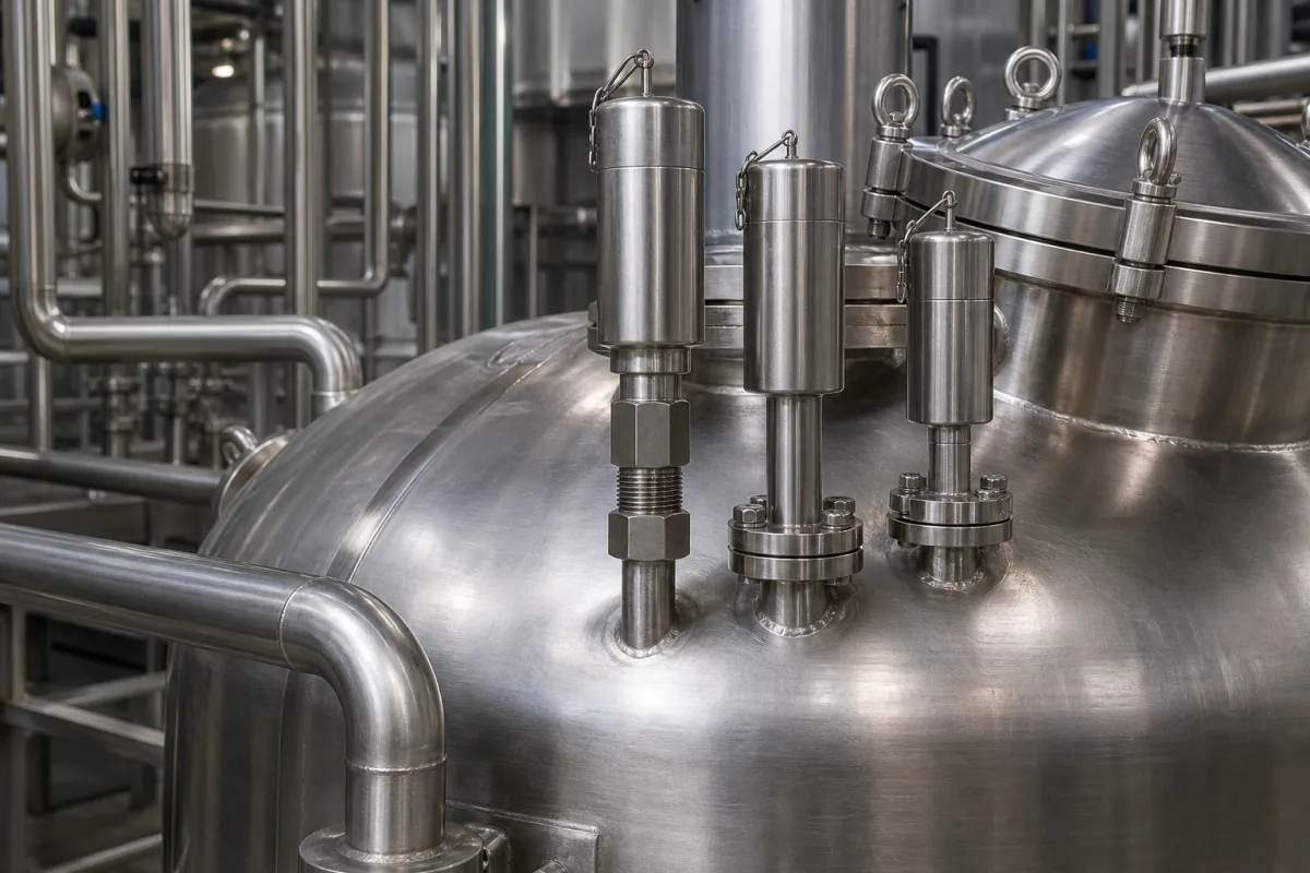 Thermometer-Schutzhülsen in einer industriellen Fertigungsumgebung