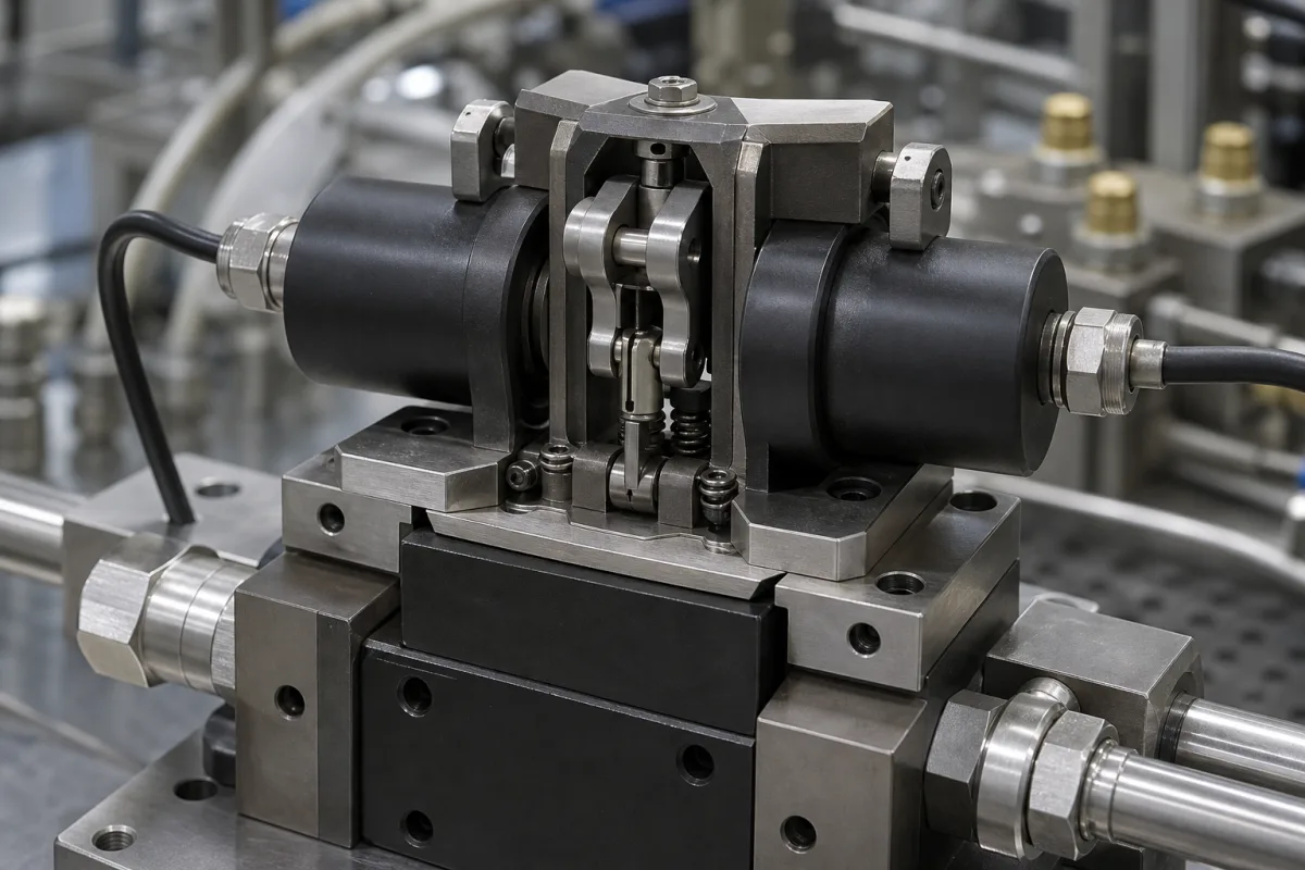 Drehmomentmotor / Magnetspule in einer industriellen Fertigungsumgebung