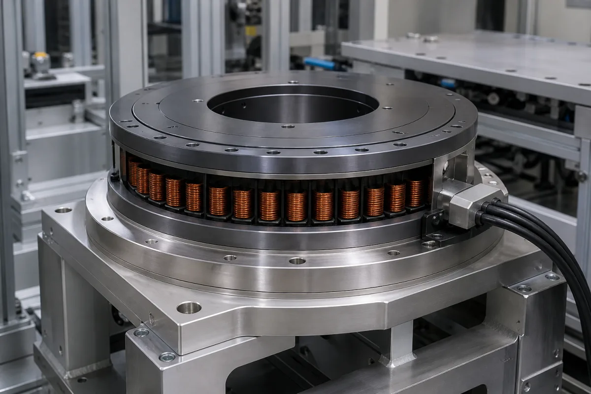 Drehmomentmotor in einer industriellen Fertigungsumgebung