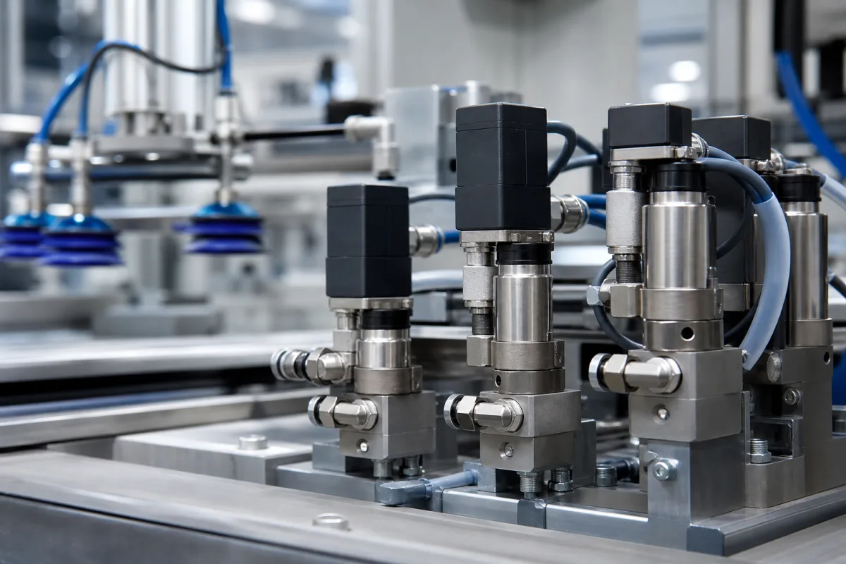 Vakuumventile in einer industriellen Fertigungsumgebung