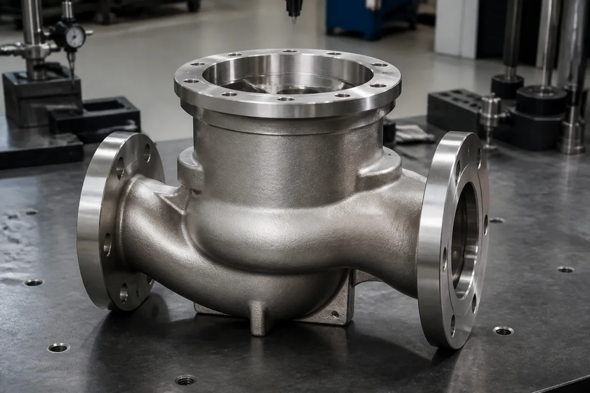 Ventilgehäuse in einer industriellen Fertigungsumgebung