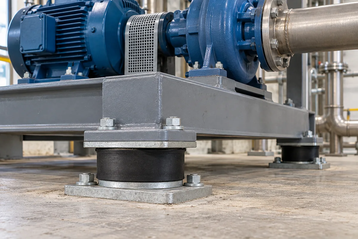 Vibration isolation mount in a manufacturing environment