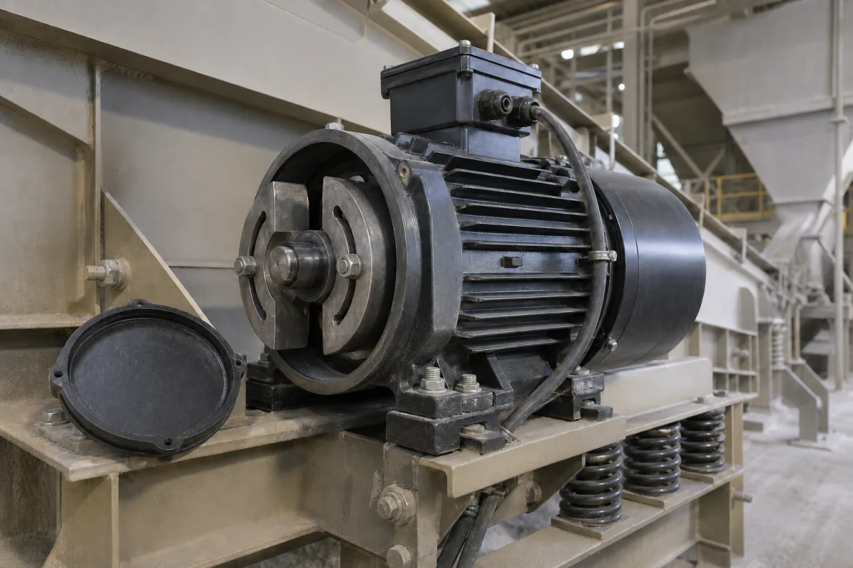 Vibrationsmotor/Erreger in einer industriellen Fertigungsumgebung
