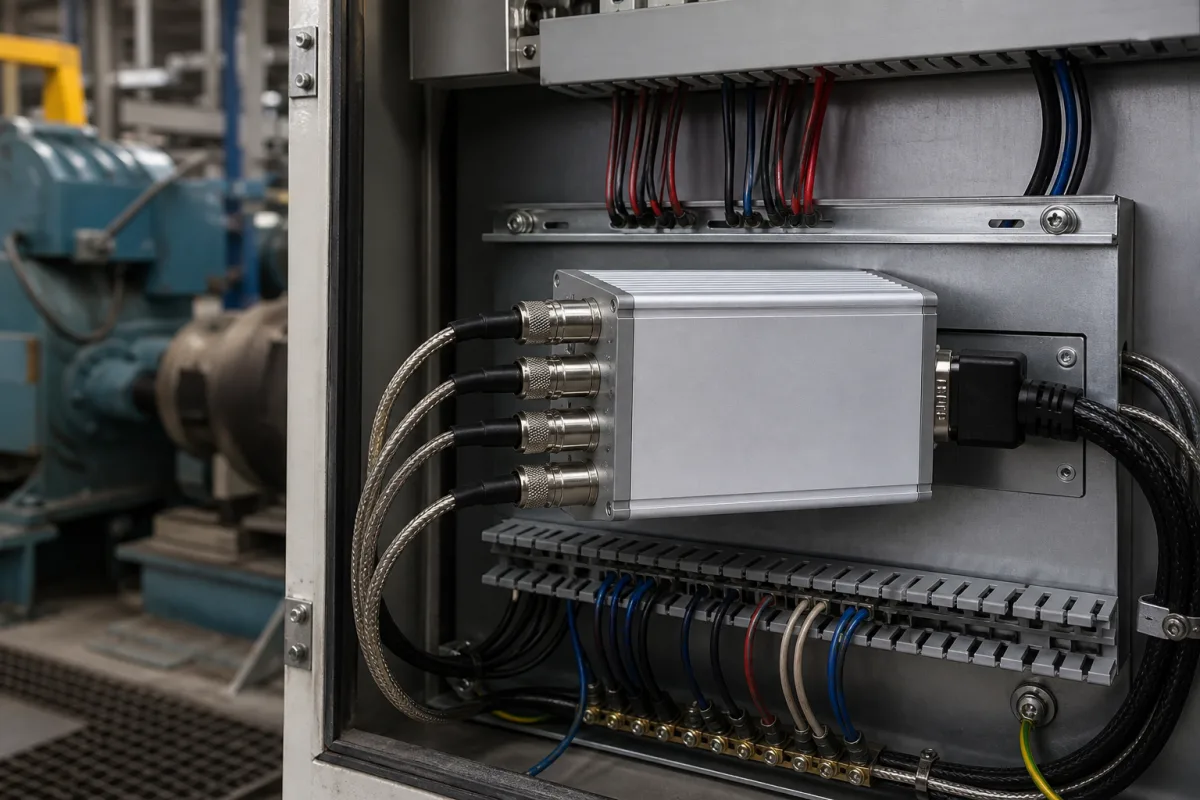 Schnittstelle für Vibrationssensoren in einer industriellen Fertigungsumgebung
