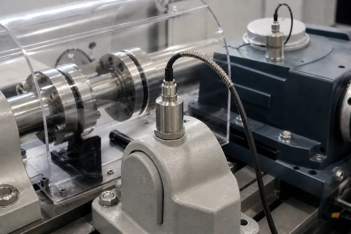 Vibrationssensor-Modul in einer industriellen Fertigungsumgebung