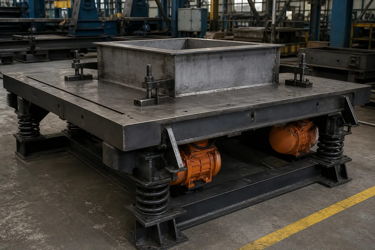 Rütteltisch in einer industriellen Fertigungsumgebung
