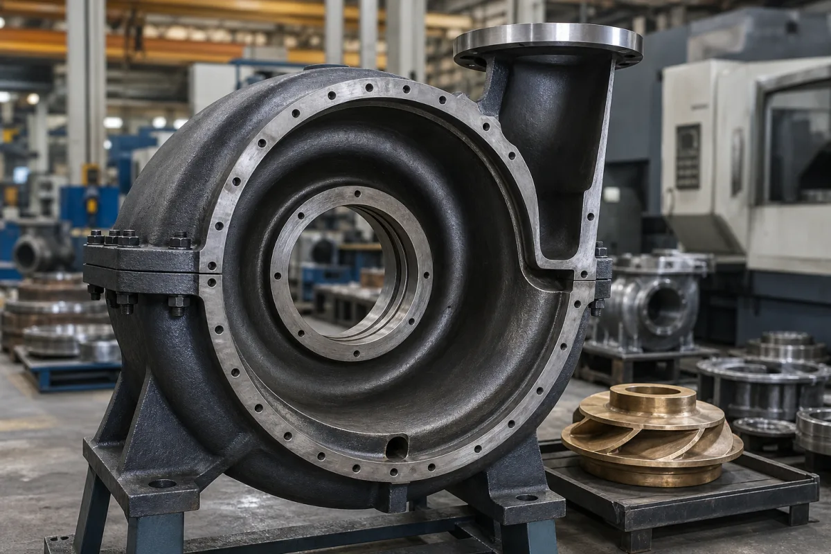 Spiralgehäuse in einer industriellen Fertigungsumgebung