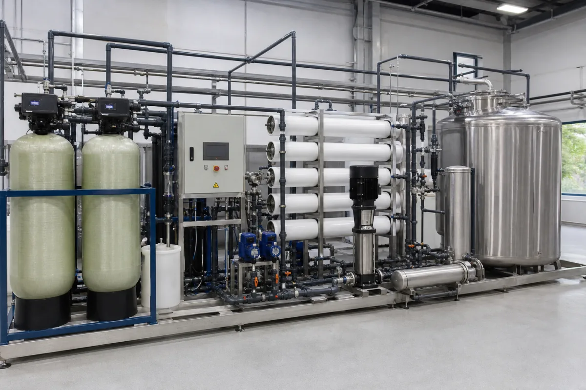 Wasseraufbereitungssystem in einer industriellen Fertigungsumgebung