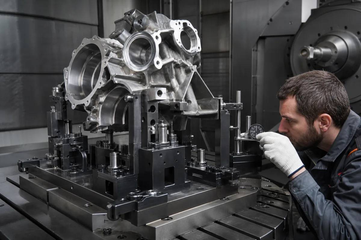 Werkstückspannvorrichtung in einer industriellen Fertigungsumgebung